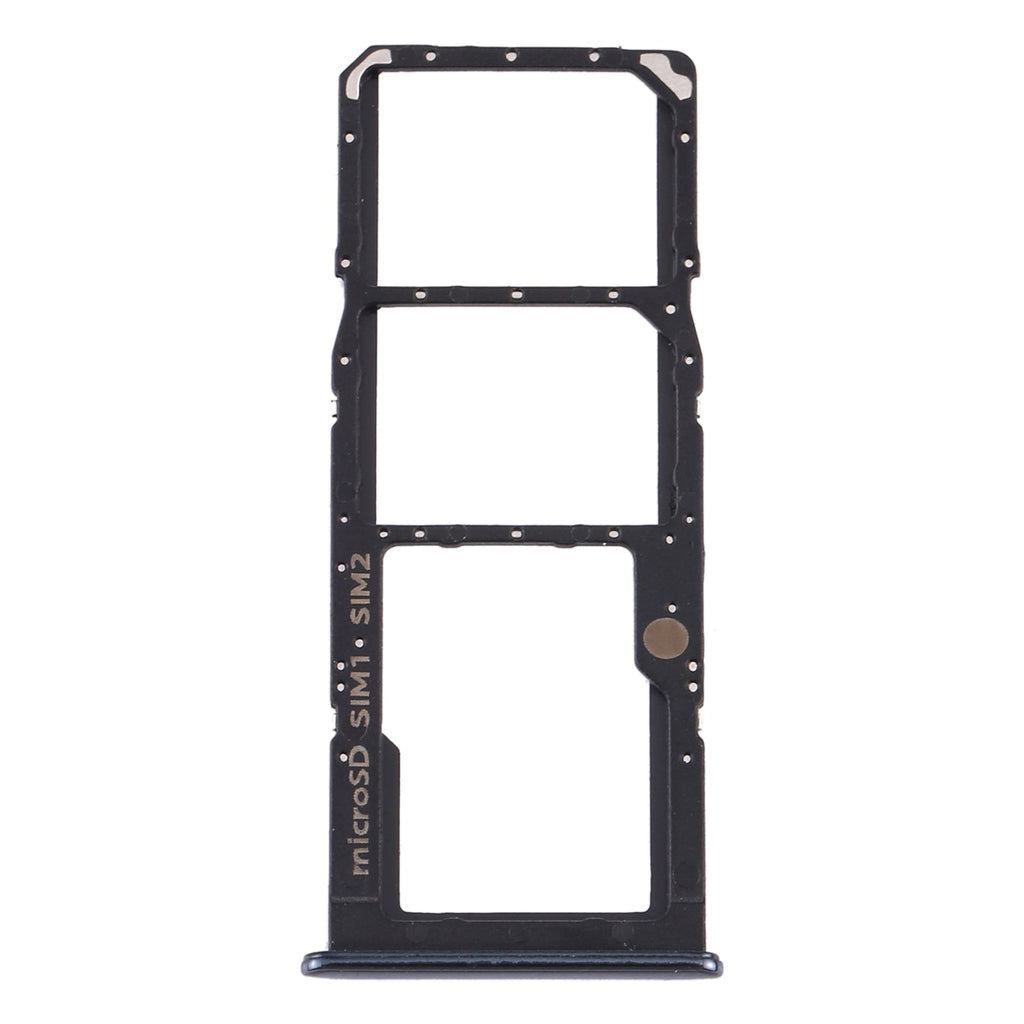 For Samsung Galaxy A50s SM-A507 SIM Card Tray + SIM Card Tray + Micro SD Card Tray (Black)