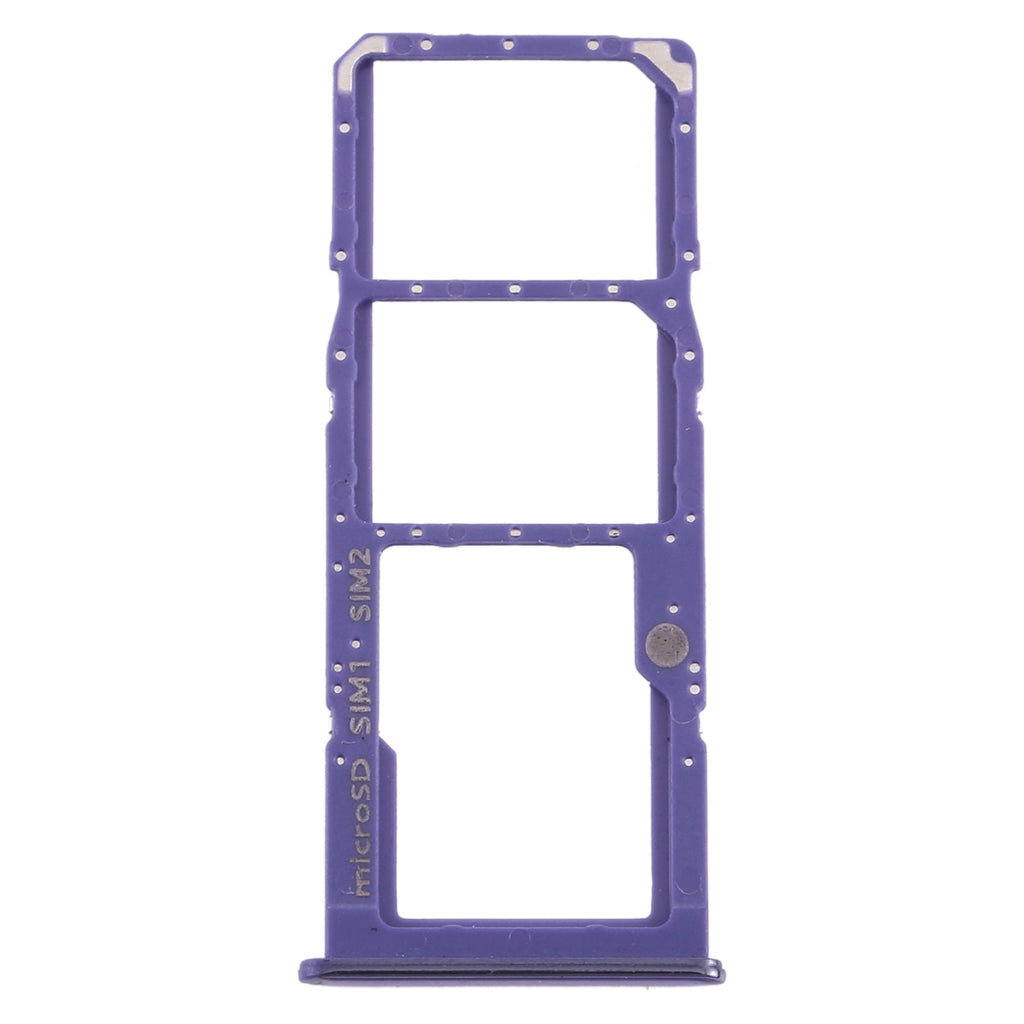 For Samsung Galaxy A50s SM-A507 SIM Card Tray + SIM Card Tray + Micro SD Card Tray (Purple)