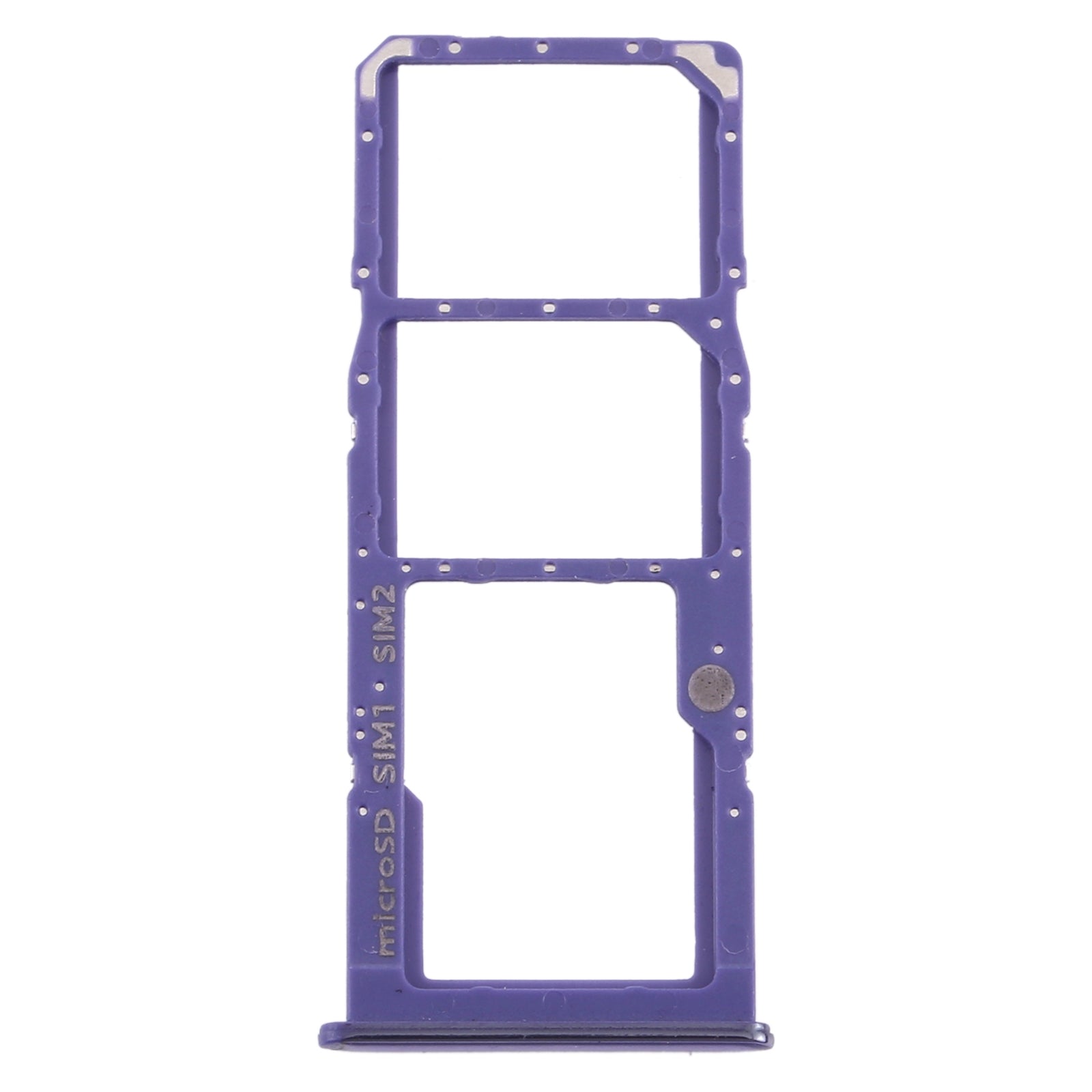 For Samsung Galaxy A50s SM-A507 SIM Card Tray + SIM Card Tray + Micro SD Card Tray (Purple)