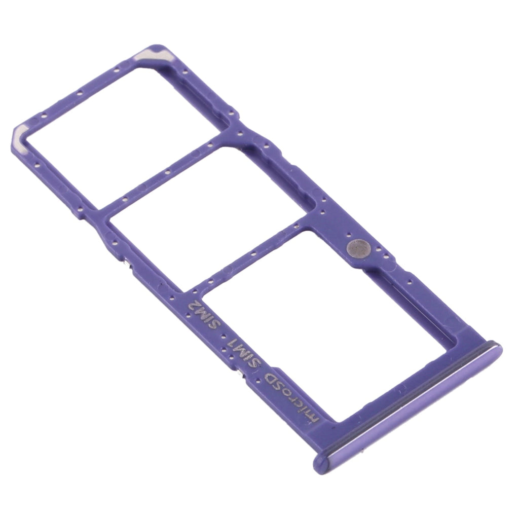 For Samsung Galaxy A50s SM-A507 SIM Card Tray + SIM Card Tray + Micro SD Card Tray (Purple)