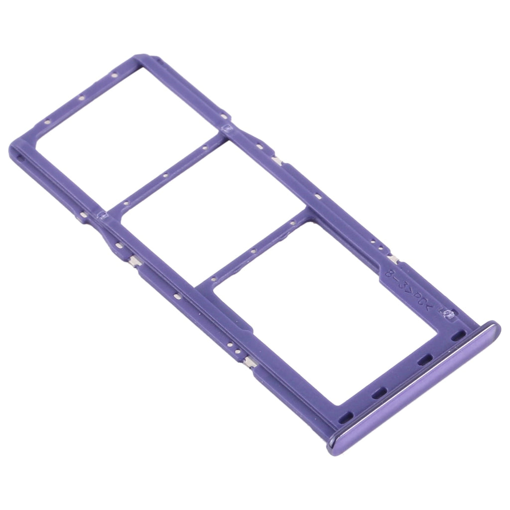 For Samsung Galaxy A50s SM-A507 SIM Card Tray + SIM Card Tray + Micro SD Card Tray (Purple)