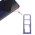 For Samsung Galaxy A50s SM-A507 SIM Card Tray + SIM Card Tray + Micro SD Card Tray (Purple)