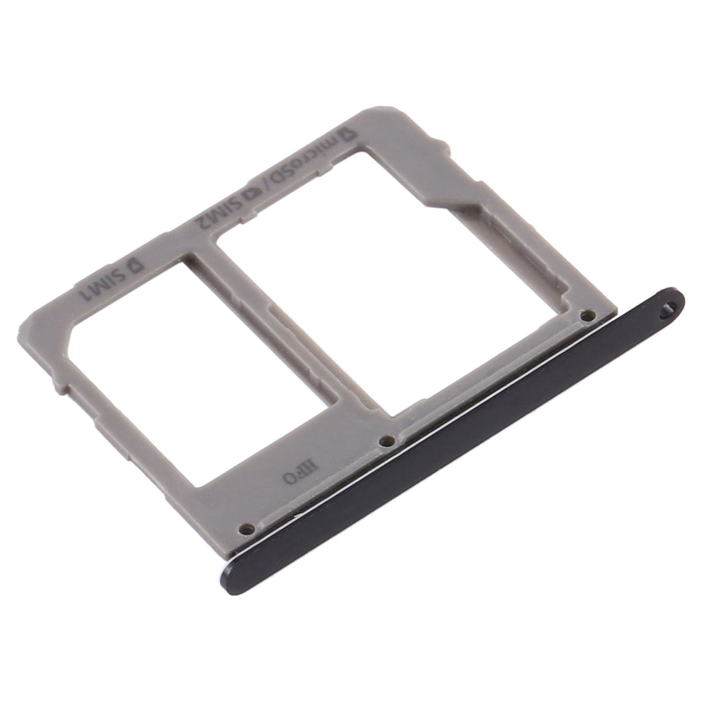For Samsung Galaxy A8 Star / A9 Star SM-G8850 SIM Card Tray + SIM Card Tray / Micro SD Card Tray (Black)