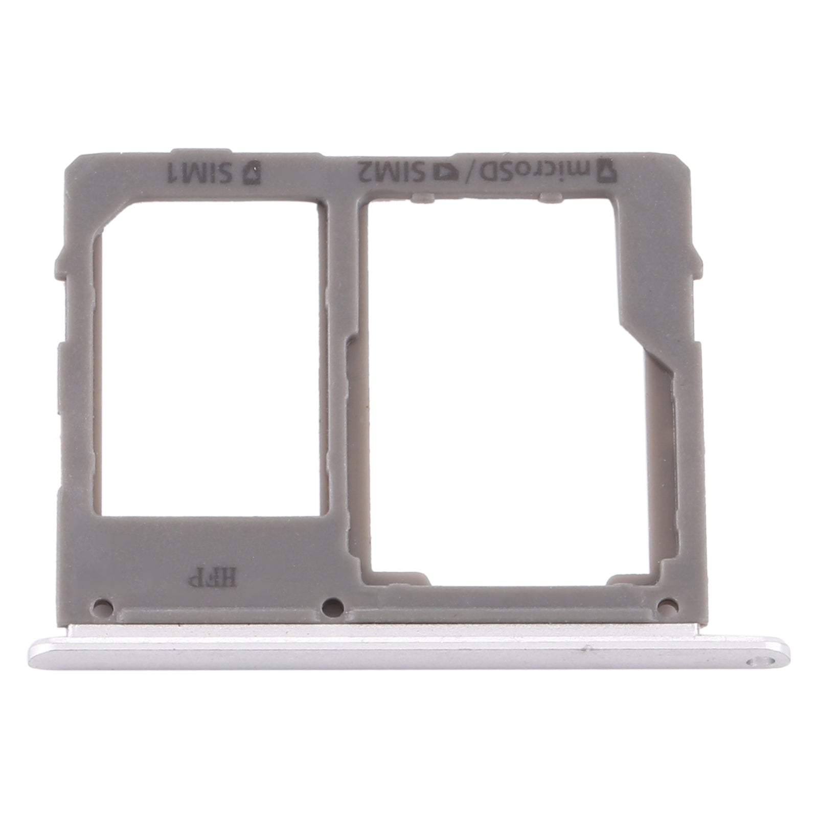 For Samsung Galaxy A8 Star / A9 Star SM-G8850 SIM Card Tray + SIM Card Tray / Micro SD Card Tray (Silver)