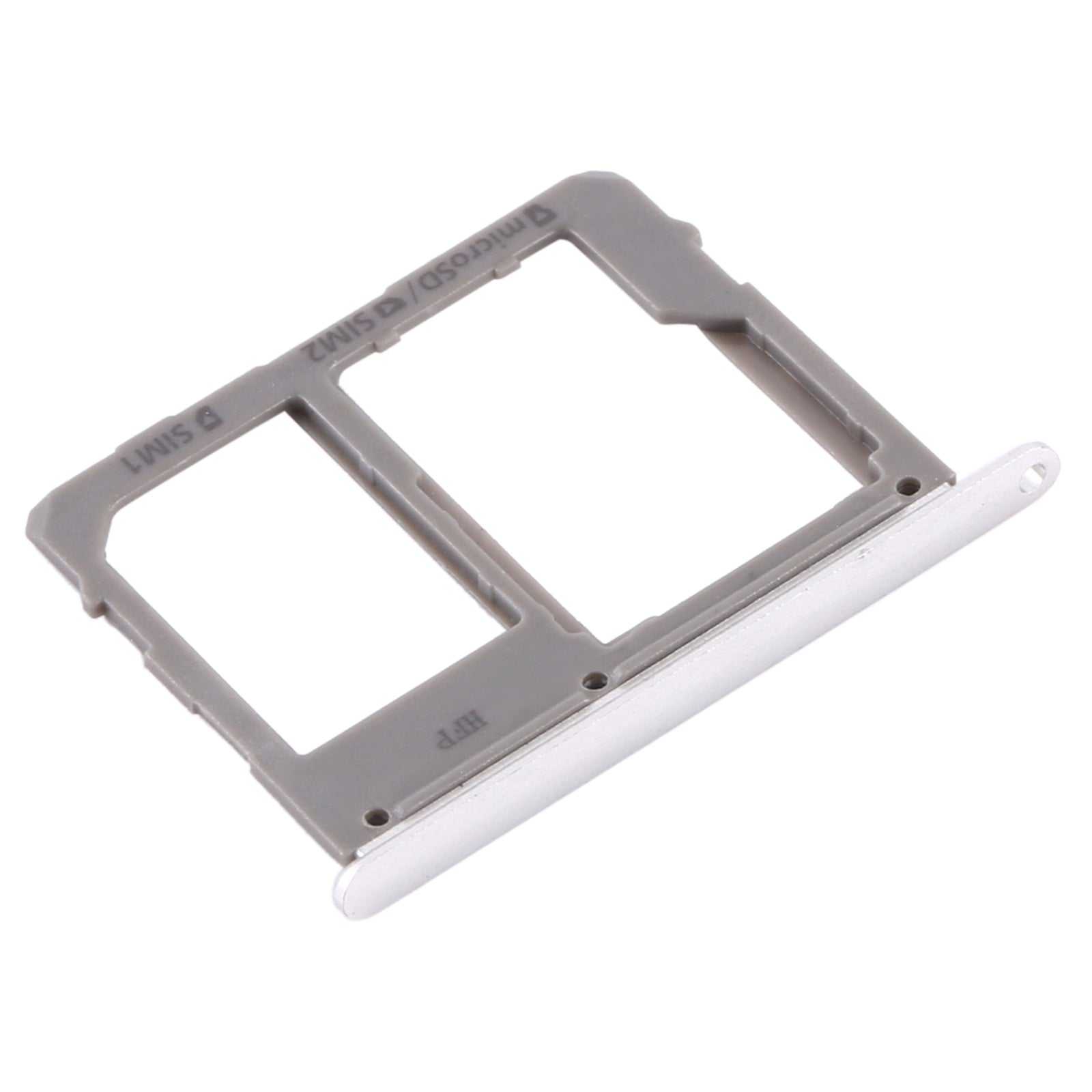 For Samsung Galaxy A8 Star / A9 Star SM-G8850 SIM Card Tray + SIM Card Tray / Micro SD Card Tray (Silver)