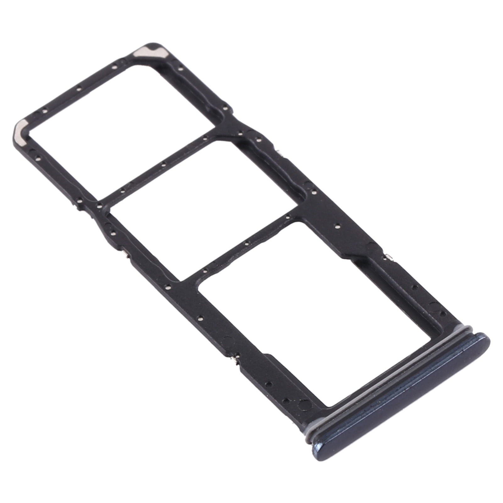 For Samsung Galaxy A9 (2018) SM-A920 SIM Card Tray + SIM Card Tray + Micro SD Card Tray (Black)