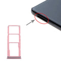For Samsung Galaxy A9 (2018) SM-A920 SIM Card Tray + SIM Card Tray + Micro SD Card Tray (Pink)