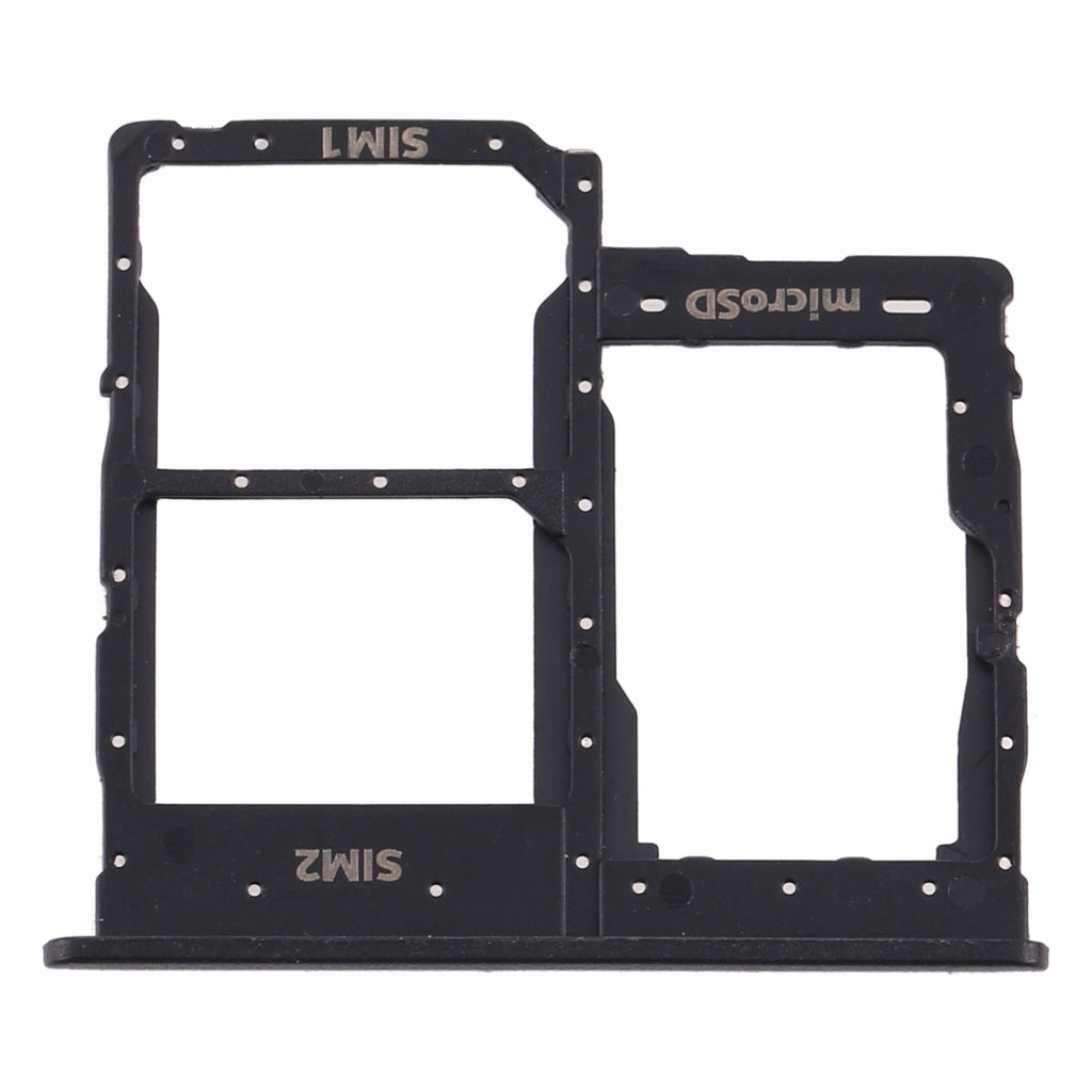 For Samsung Galaxy A01 Core SM-A013 SIM Card Tray + SIM Card Tray + Micro SD Card Tray (Black)
