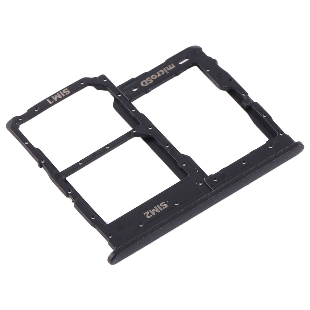 For Samsung Galaxy A01 Core SM-A013 SIM Card Tray + SIM Card Tray + Micro SD Card Tray (Black)