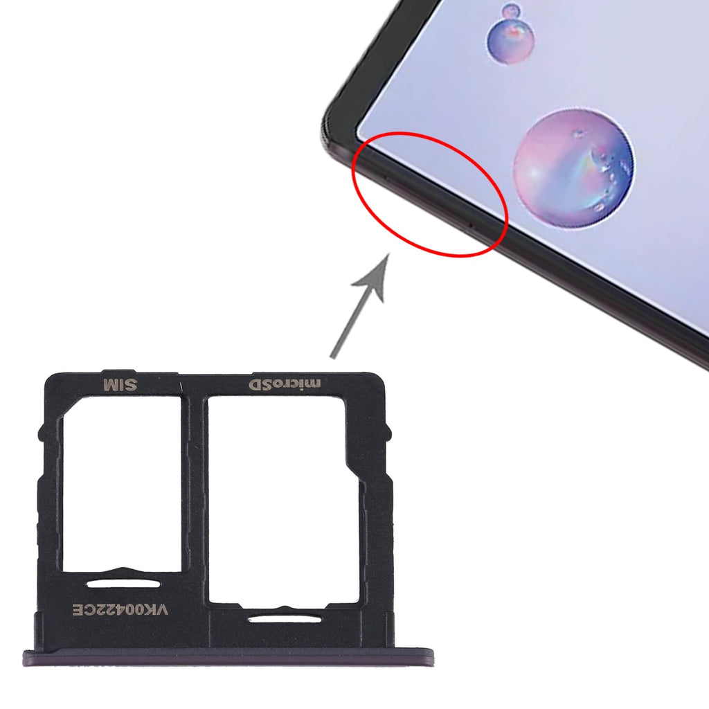 For Samsung Galaxy Tab A 8.4(2020) / SM-T307U SIM Card Tray + Micro SD Card Tray (Black)