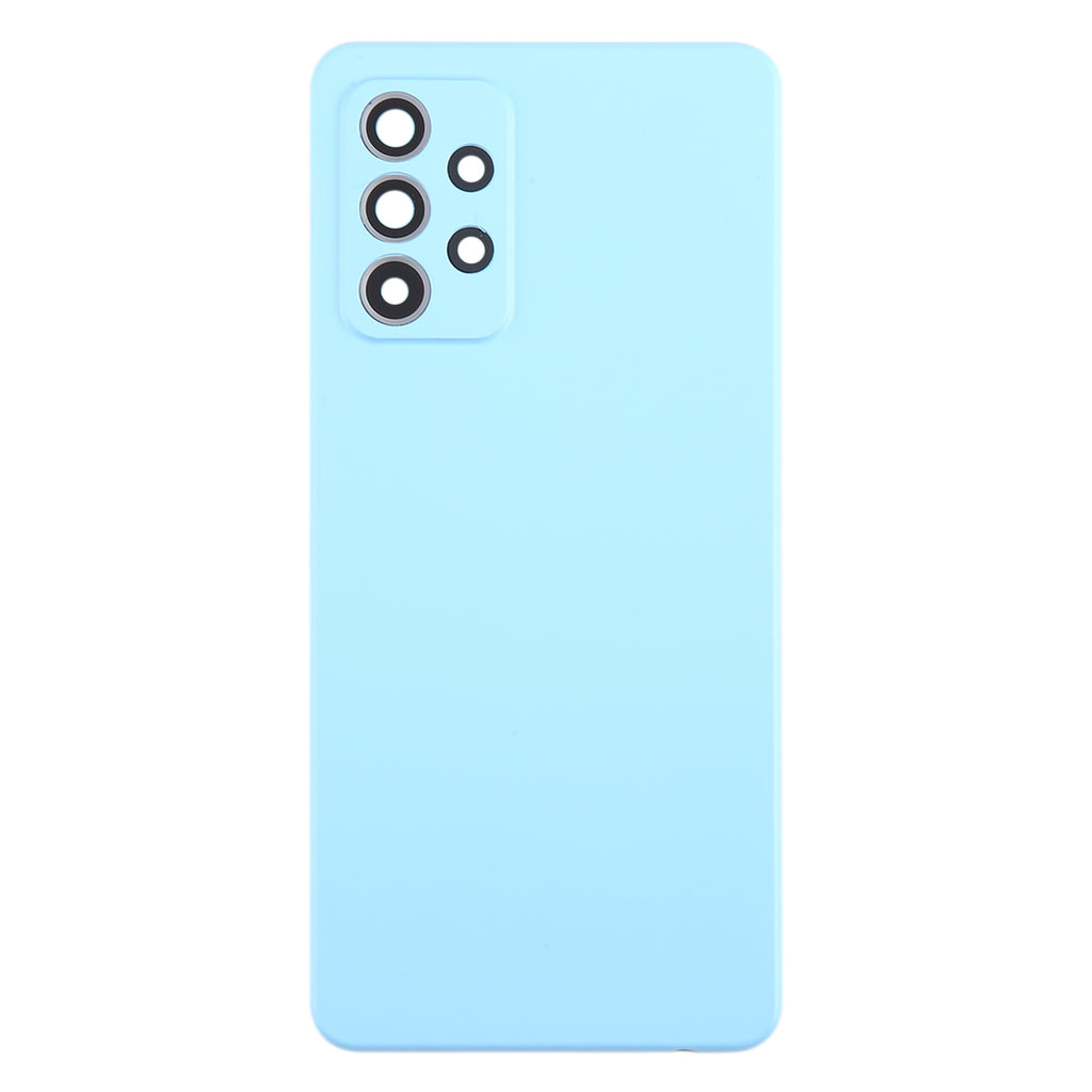 For Samsung Galaxy A52 5G / A52 4G Battery Back Cover with Camera Lens Frame(Blue)