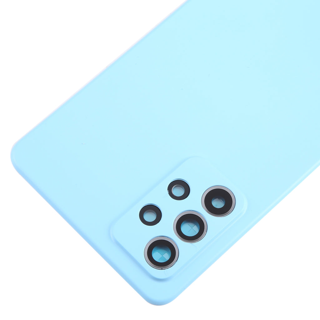 For Samsung Galaxy A52 5G / A52 4G Battery Back Cover with Camera Lens Frame(Blue)