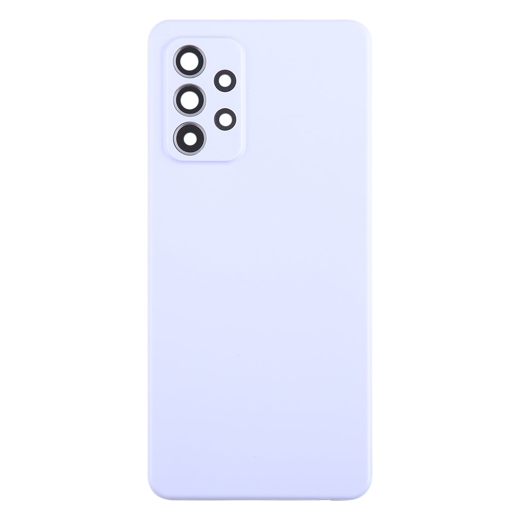 For Samsung Galaxy A52 5G / A52 4G Battery Back Cover with Camera Lens Frame(Purple)