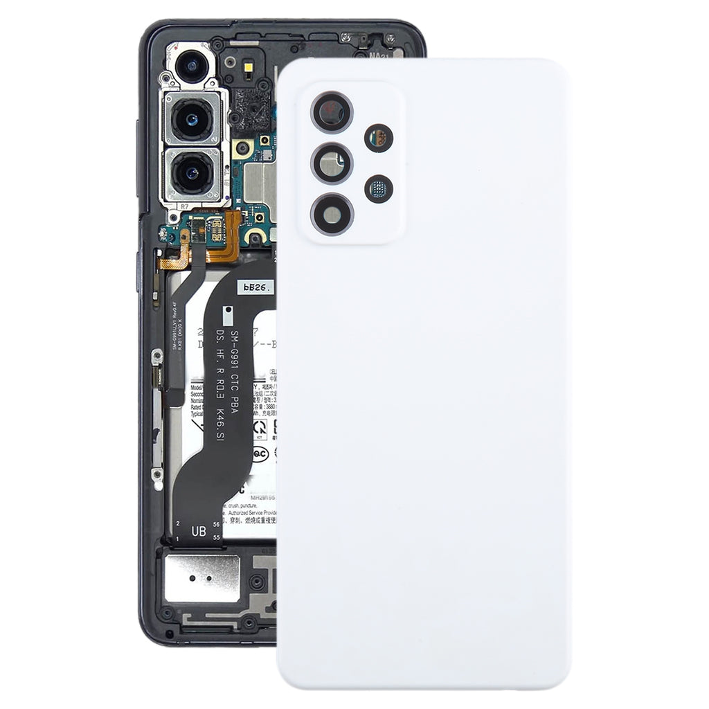 For Samsung Galaxy A52 5G / A52 4G Battery Back Cover with Camera Lens Frame(White)