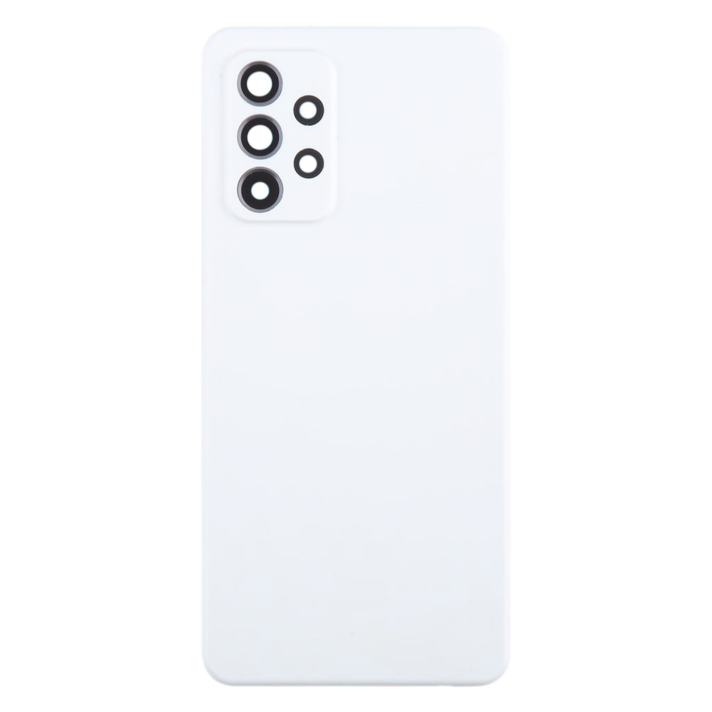 For Samsung Galaxy A52 5G / A52 4G Battery Back Cover with Camera Lens Frame(White)