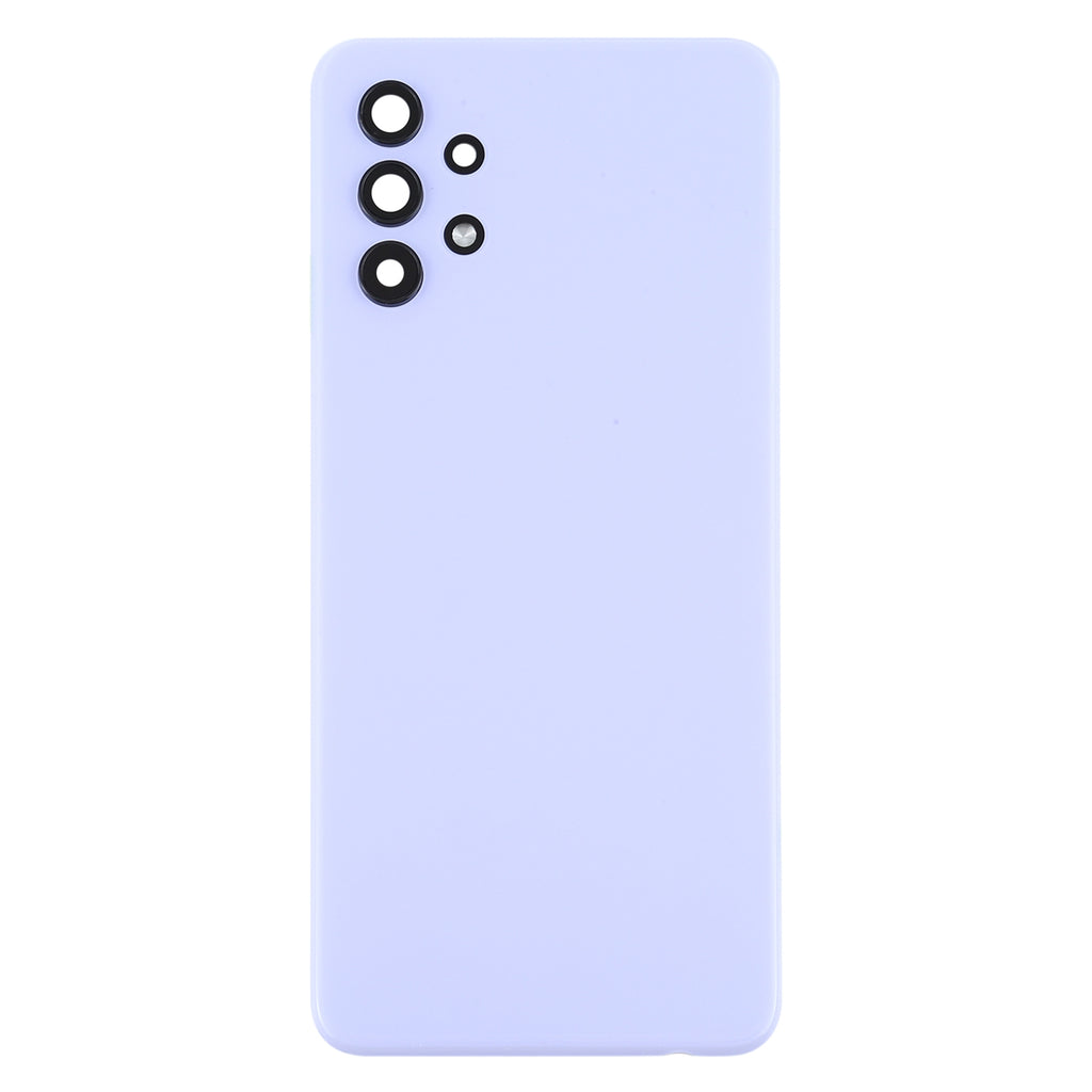 For Samsung Galaxy A32 5G Battery Back Cover with Camera Lens Frame (Purple)
