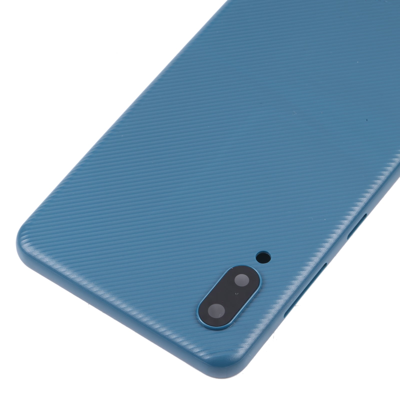 For Samsung Galaxy A02 Battery Back Cover with Camera Lens Frame (Blue)