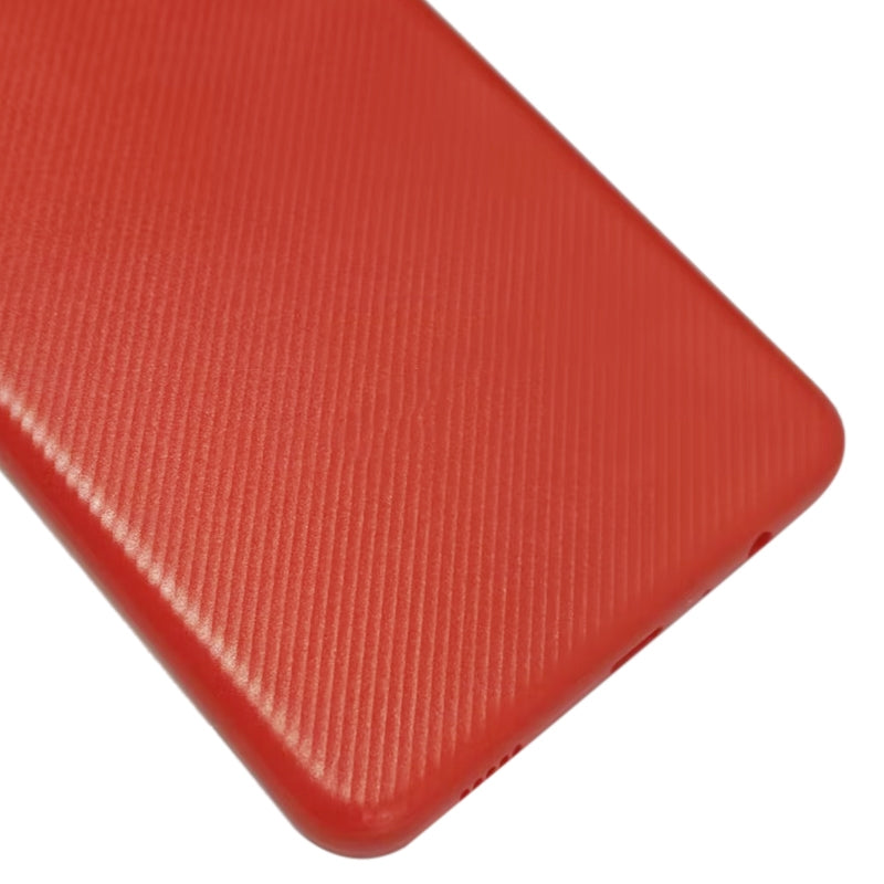 For Samsung Galaxy A02 Battery Back Cover with Camera Lens Frame (Red)