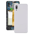 For Samsung Galaxy A02 Battery Back Cover with Camera Lens Frame (White)