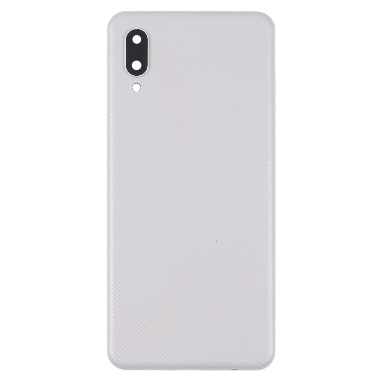 For Samsung Galaxy A02 Battery Back Cover with Camera Lens Frame (White)