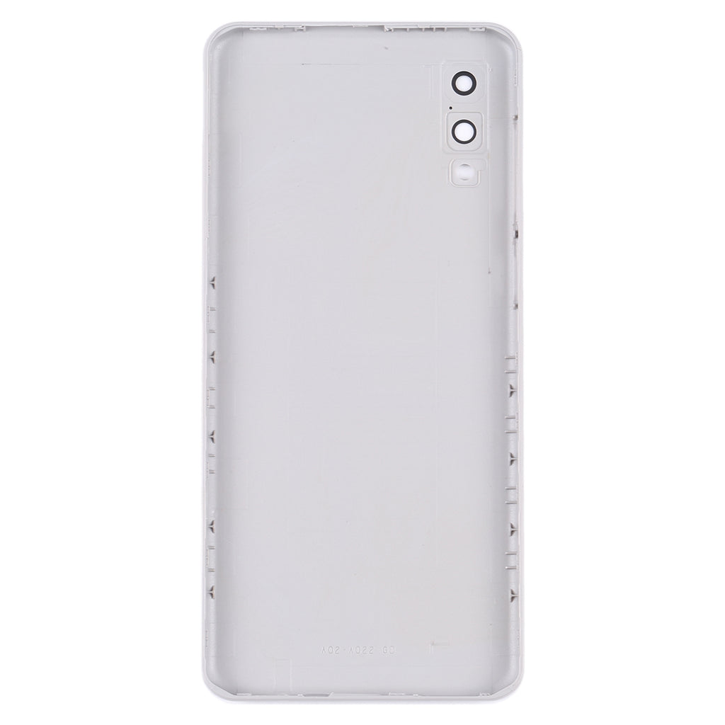 For Samsung Galaxy A02 Battery Back Cover with Camera Lens Frame (White)