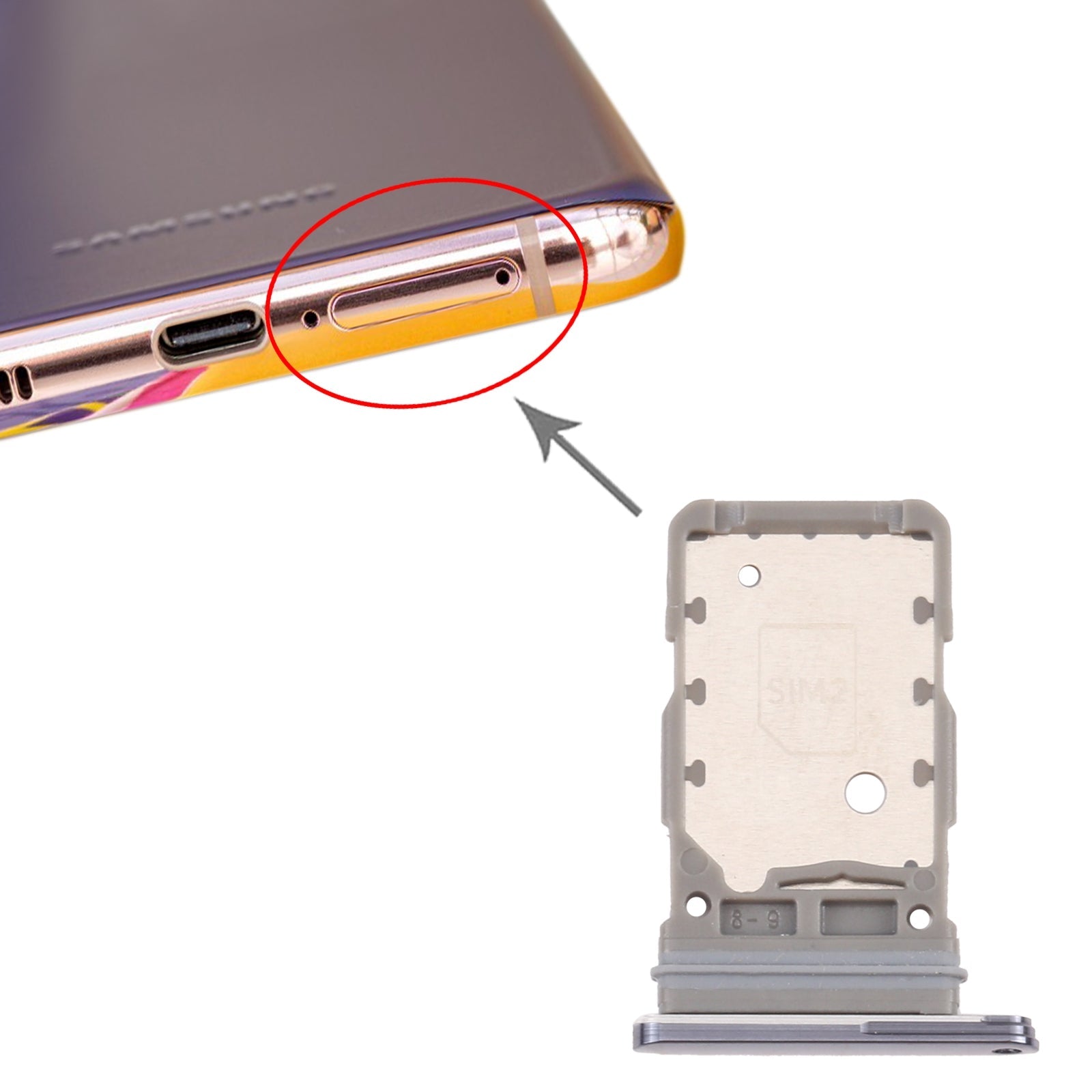 For Samsung Galaxy S21 / S21+ / S21 Ultra SIM Card Tray + SIM Card Tray (Blue)