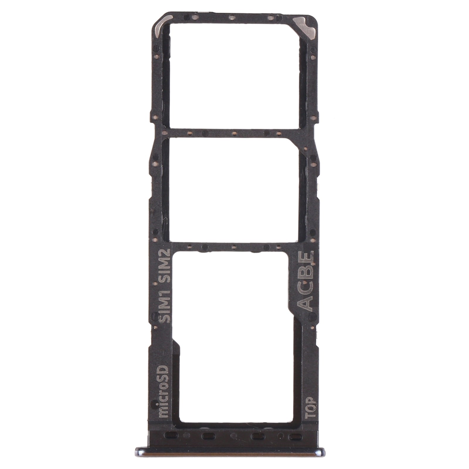 For Samsung Galaxy A32 SM-A325 SIM Card Tray + SIM Card Tray + Micro SD Card Tray (Black)