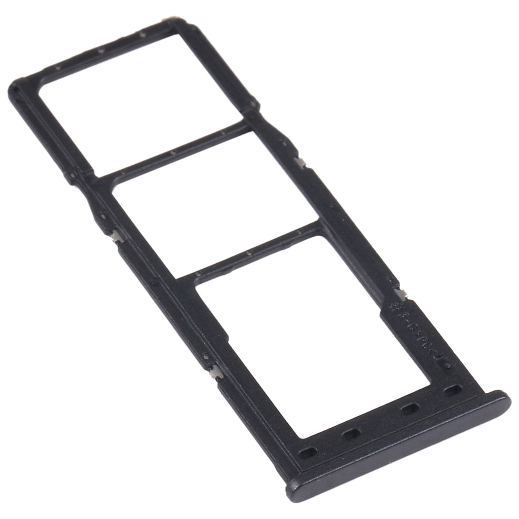 For Samsung Galaxy A12 SM-A125 SIM Card Tray + SIM Card Tray + Micro SD Card Tray (Black)