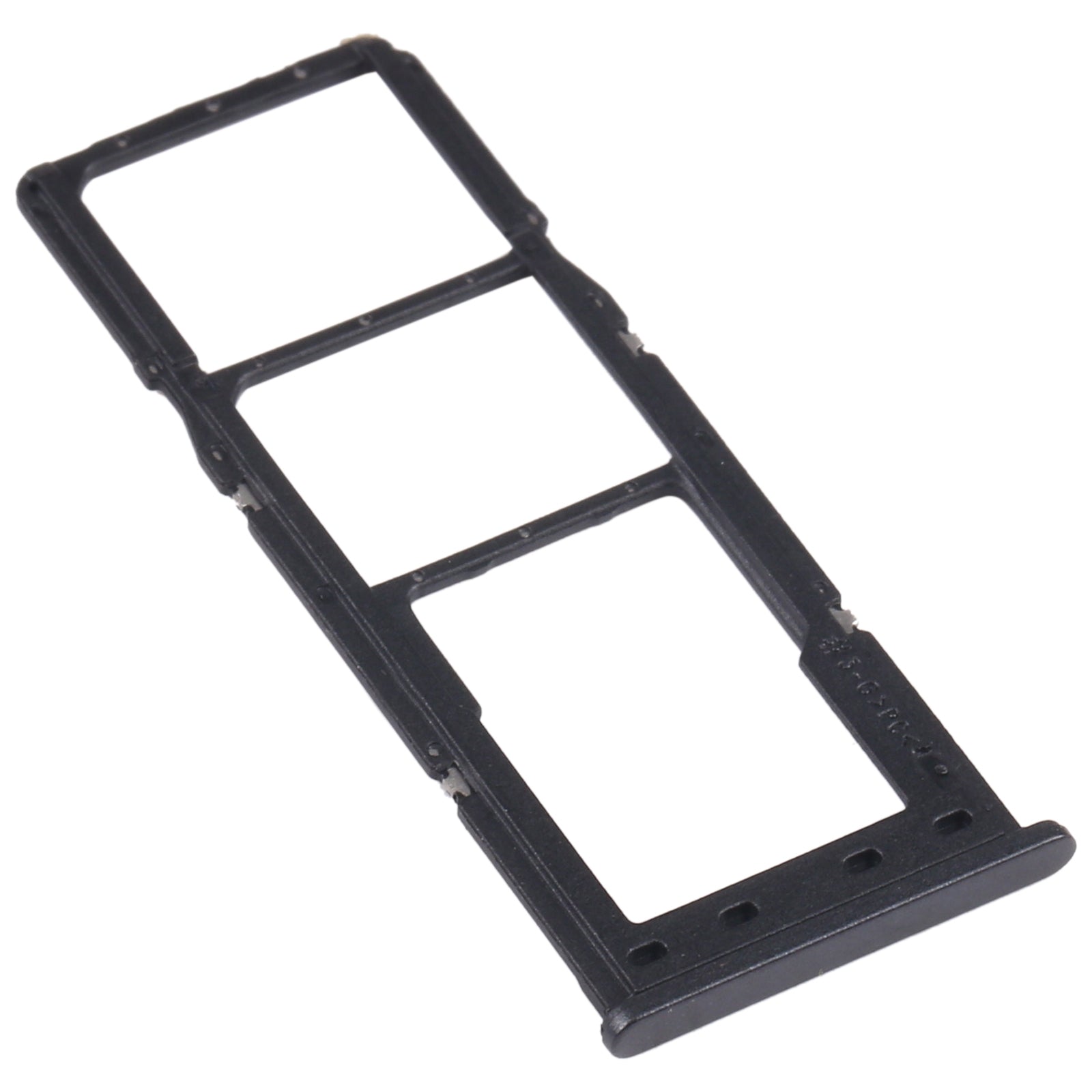 For Samsung Galaxy A12 SM-A125 SIM Card Tray + SIM Card Tray + Micro SD Card Tray (Black)