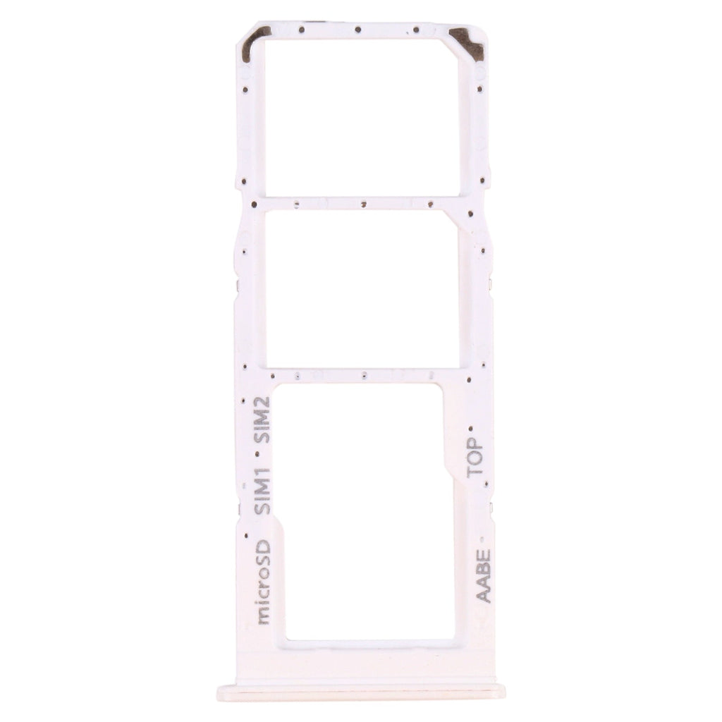 For Samsung Galaxy A12 SM-A125 SIM Card Tray + SIM Card Tray + Micro SD Card Tray (White)