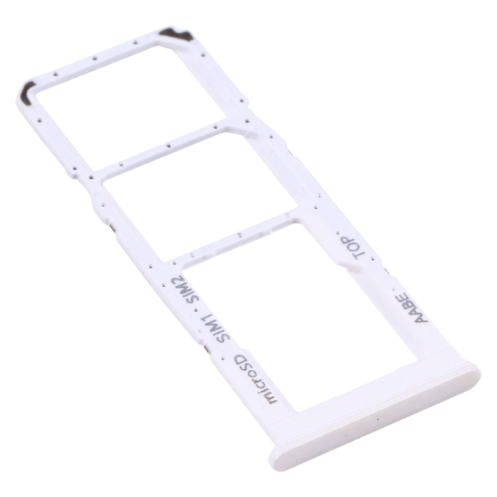 For Samsung Galaxy A12 SM-A125 SIM Card Tray + SIM Card Tray + Micro SD Card Tray (White)