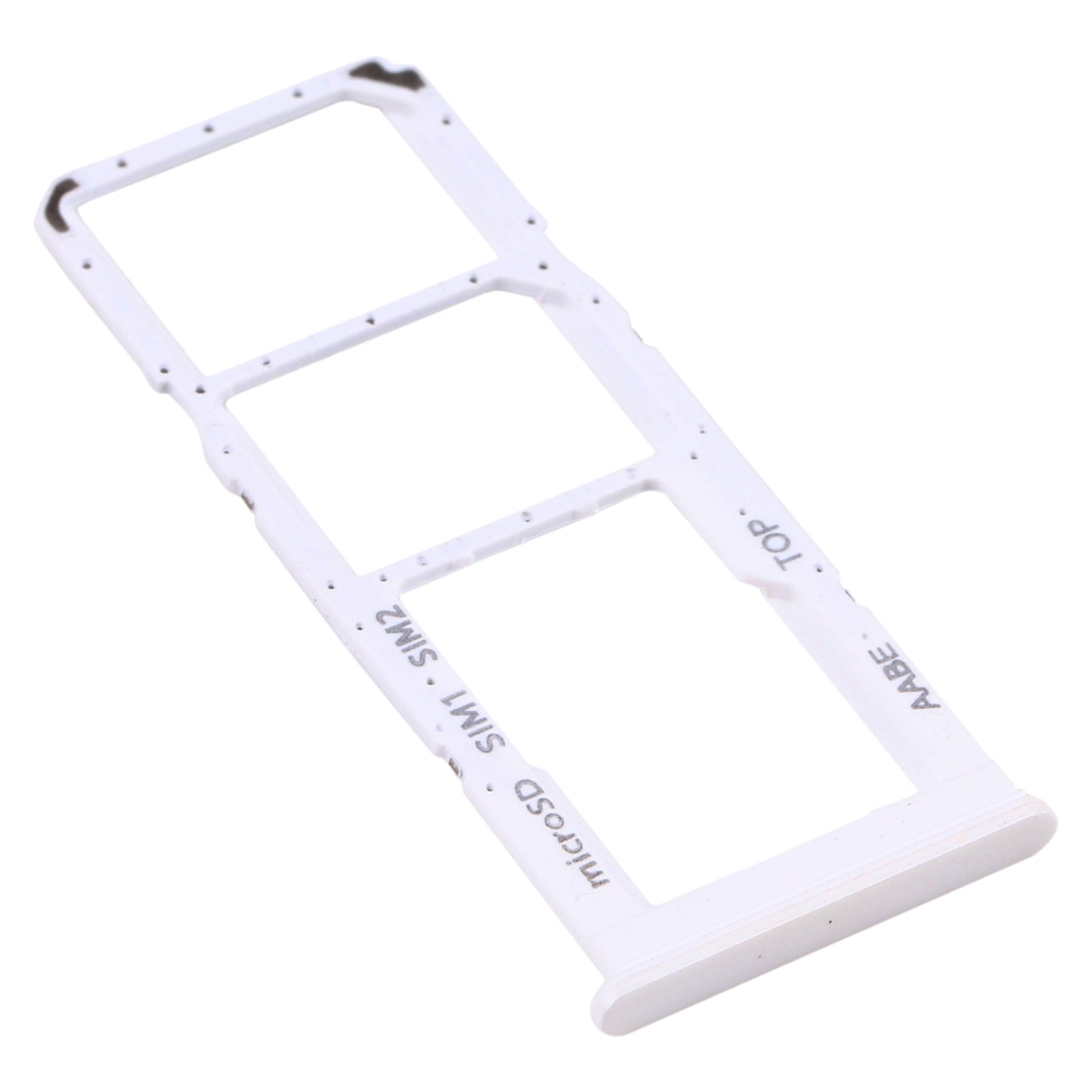 For Samsung Galaxy A12 SM-A125 SIM Card Tray + SIM Card Tray + Micro SD Card Tray (White)