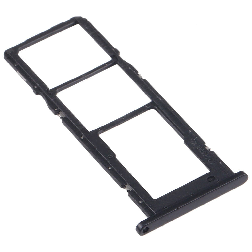 For Samsung Galaxy A02s SM-A025 SIM Card Tray + SIM Card Tray + Micro SD Card Tray (Black)