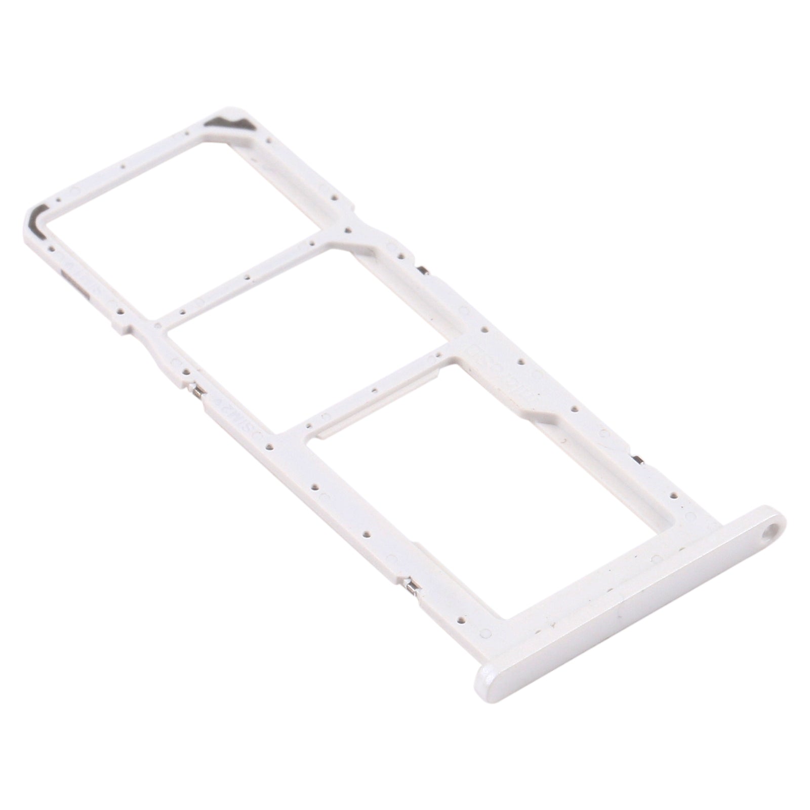 For Samsung Galaxy A02s SM-A025 SIM Card Tray + SIM Card Tray + Micro SD Card Tray (White)
