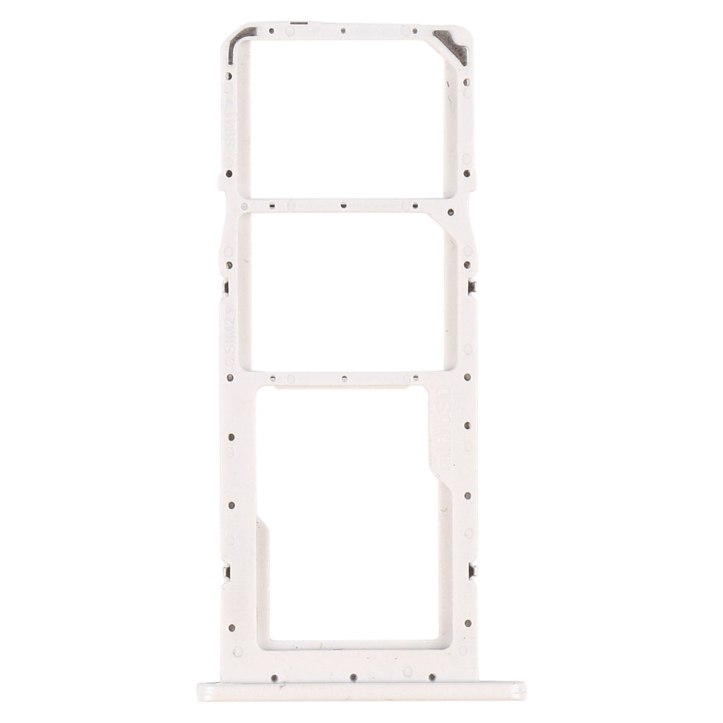 For Samsung Galaxy A02s SM-A025 SIM Card Tray + SIM Card Tray + Micro SD Card Tray (White)
