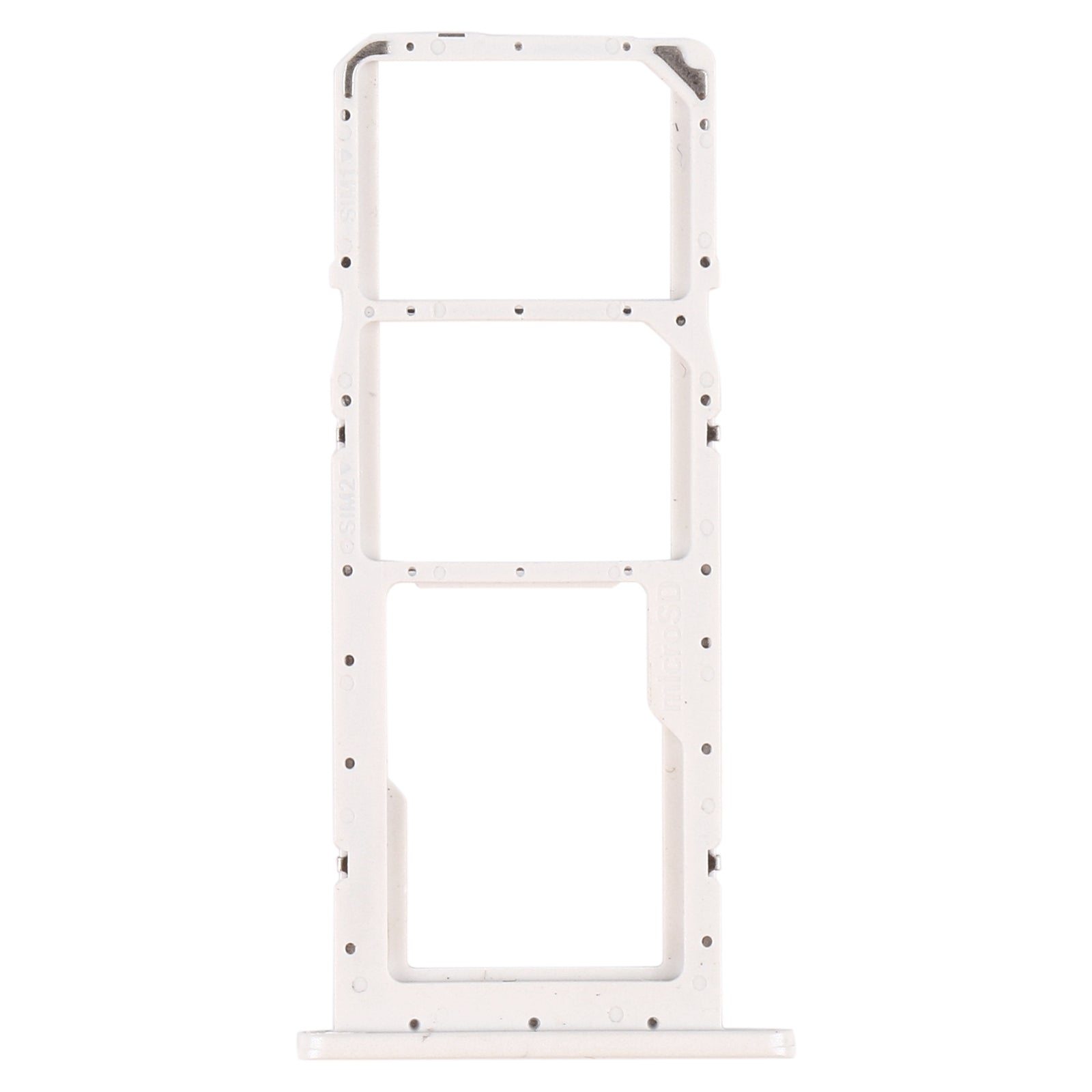 For Samsung Galaxy A02s SM-A025 SIM Card Tray + SIM Card Tray + Micro SD Card Tray (White)