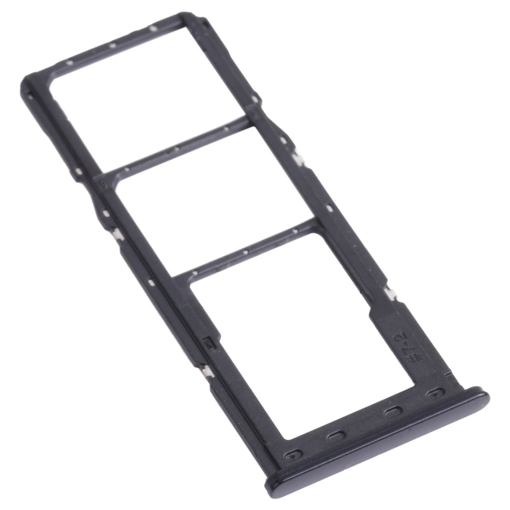 For Samsung Galaxy A22 SM-A225 SIM Card Tray + SIM Card Tray + Micro SD Card Tray (Black)