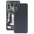 For Samsung Galaxy S21 5G Battery Back Cover with Camera Lens Frame (Black)