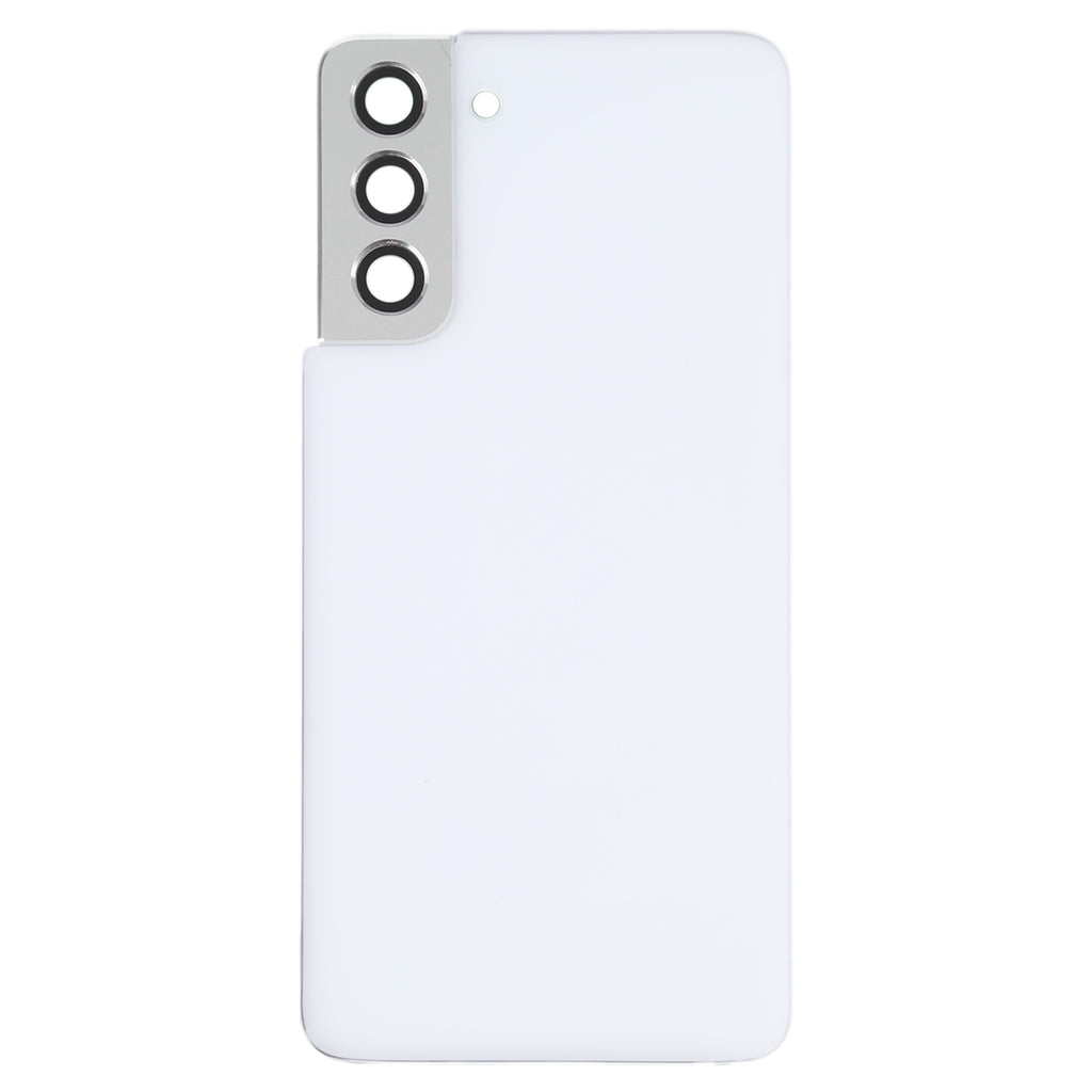 For Samsung Galaxy S21 5G Battery Back Cover with Camera Lens Frame (White)