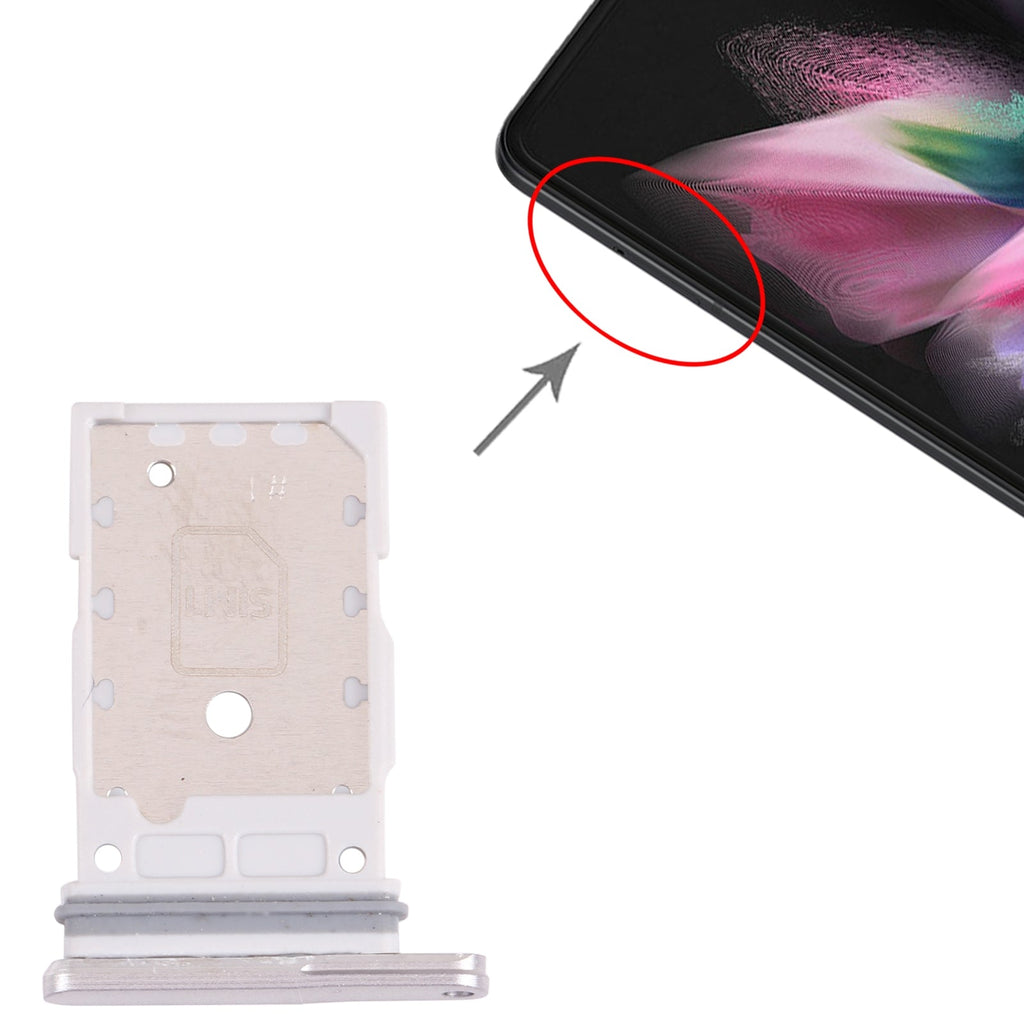 For Samsung Galaxy Z Fold3 5G SM-F926 Original SIM Card Tray + SIM Card Tray (Silver)