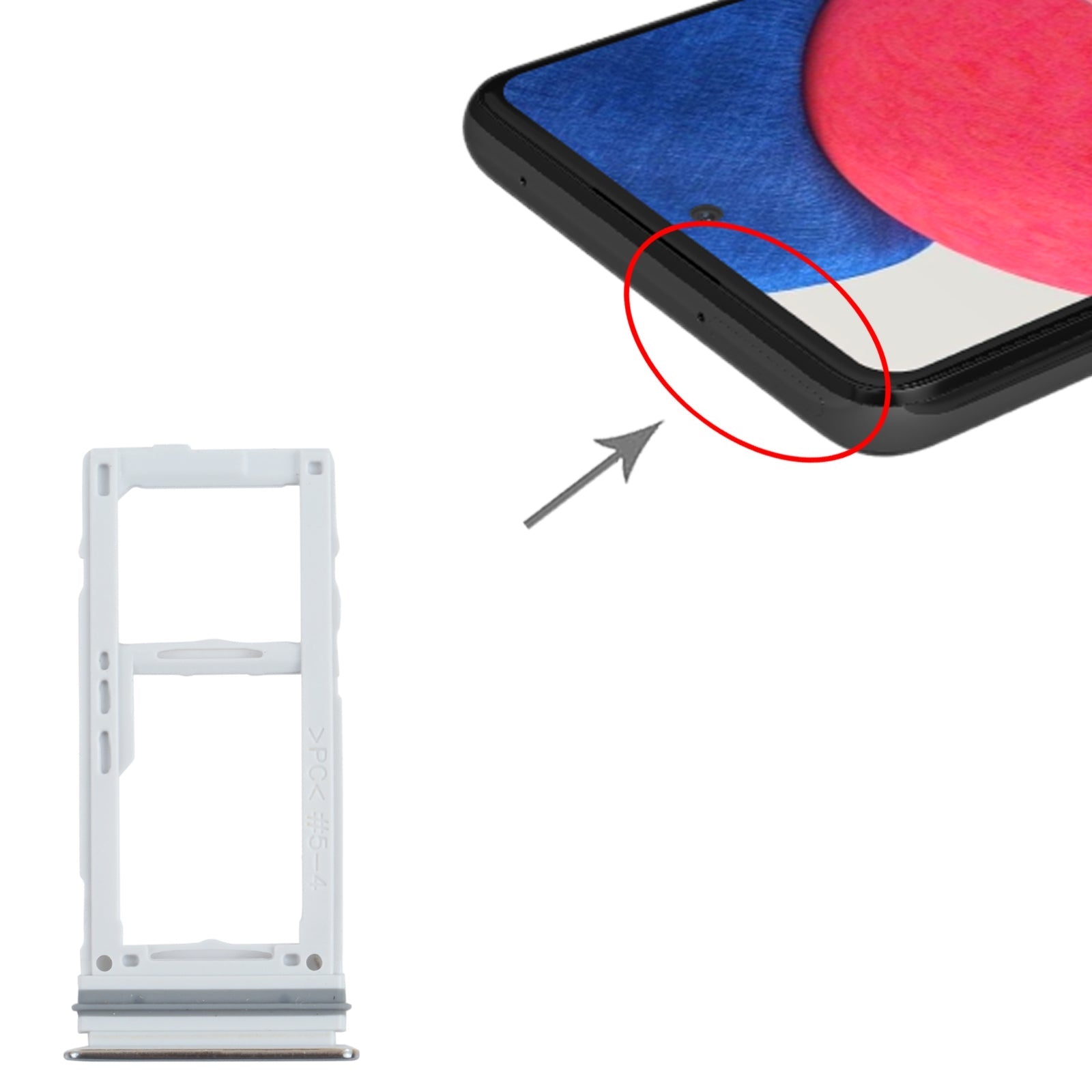 For Samsung Galaxy A52S 5G SM-A528 SIM Card Tray + SIM Card Tray / Micro SD Card Tray (Silver)