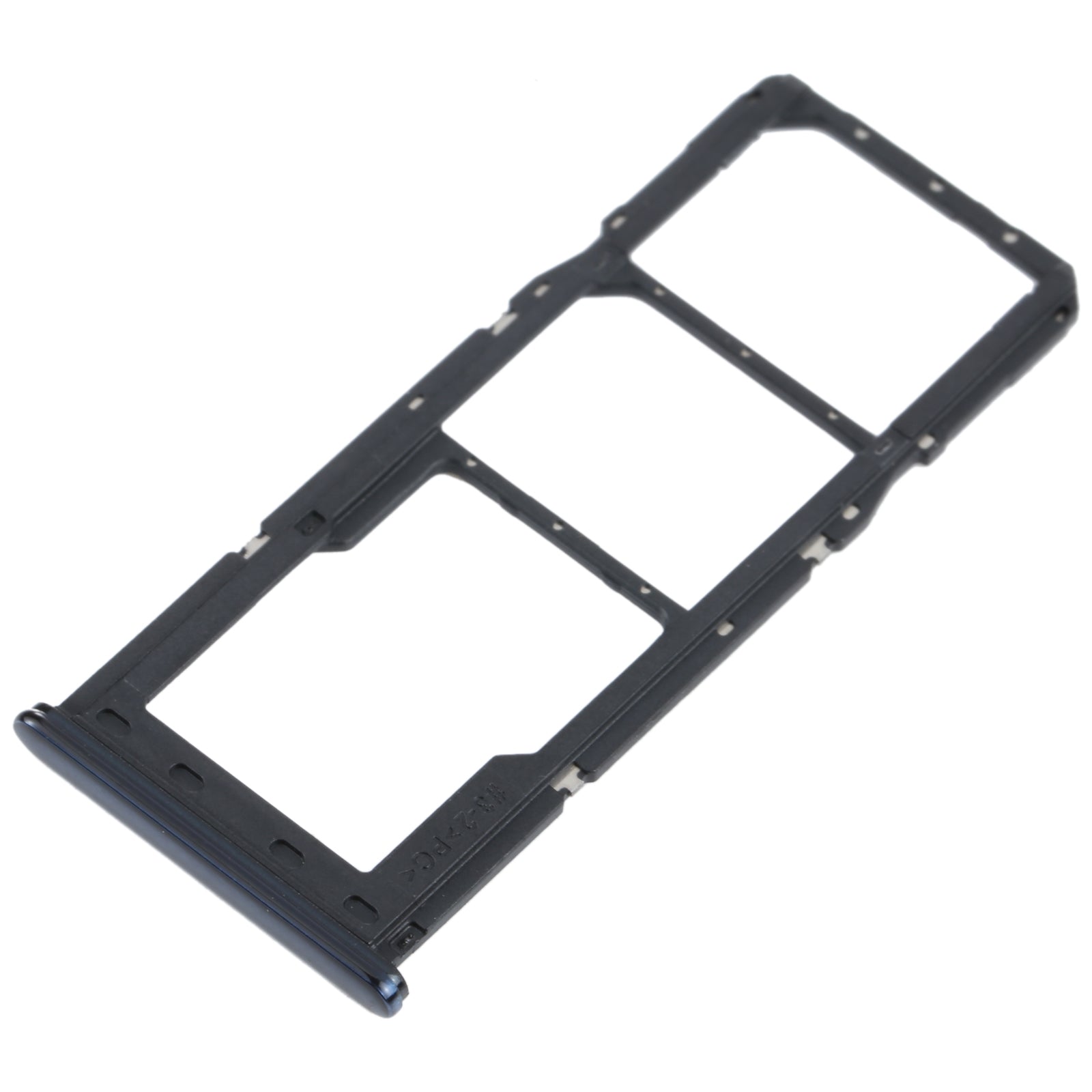 For Samsung Galaxy M32 SM-M325 SIM Card Tray + SIM Card Tray + Micro SD Card Tray (Black)