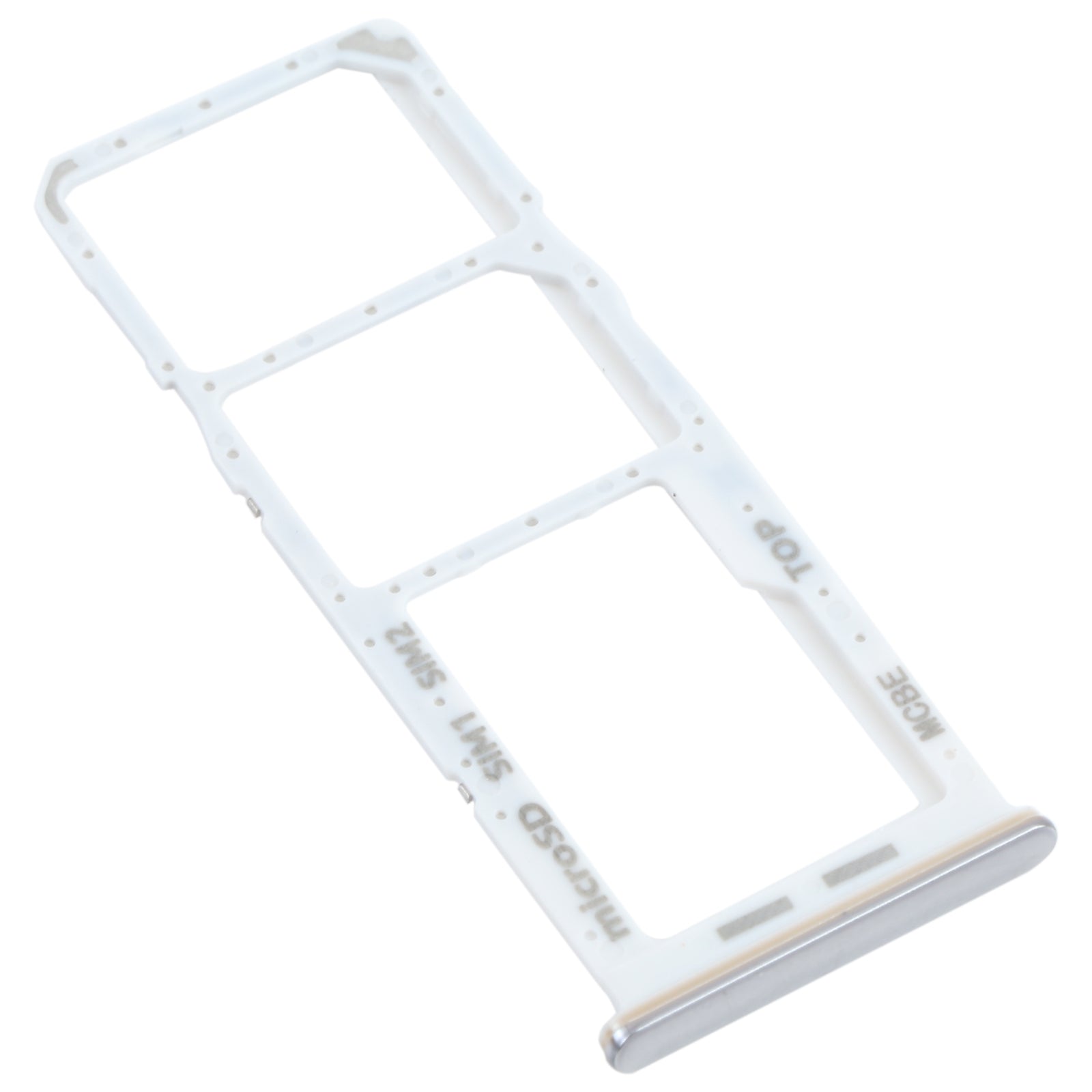 For Samsung Galaxy M32 SM-M325 SIM Card Tray + SIM Card Tray + Micro SD Card Tray (Silver)