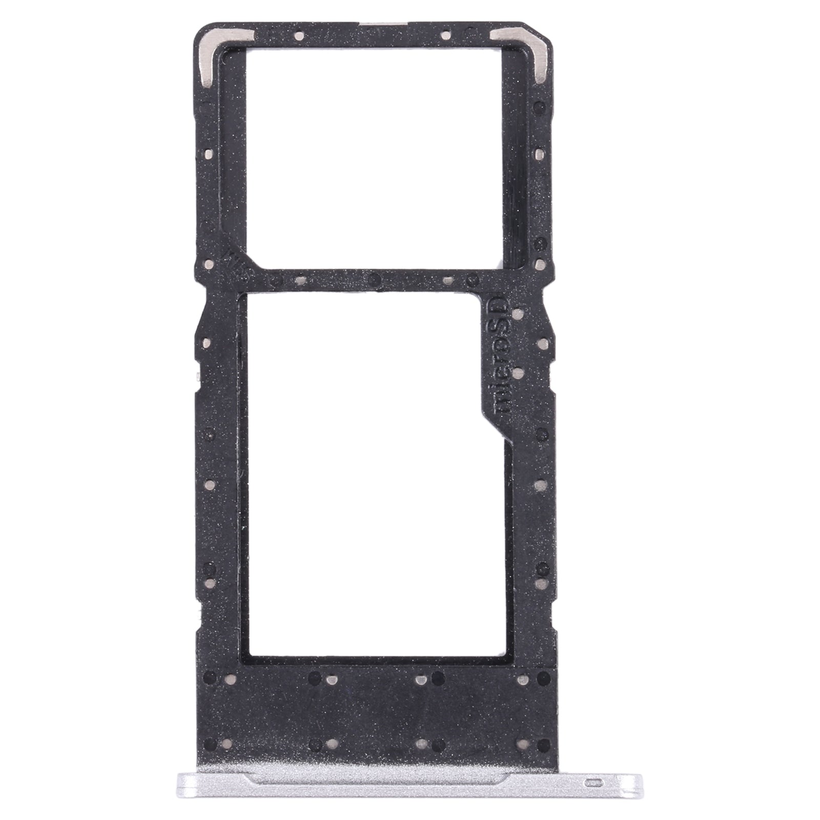 SIM Card Tray + Micro SD Card Tray for Samsung Galaxy Tab A7 Lite SM-T225 (Silver)