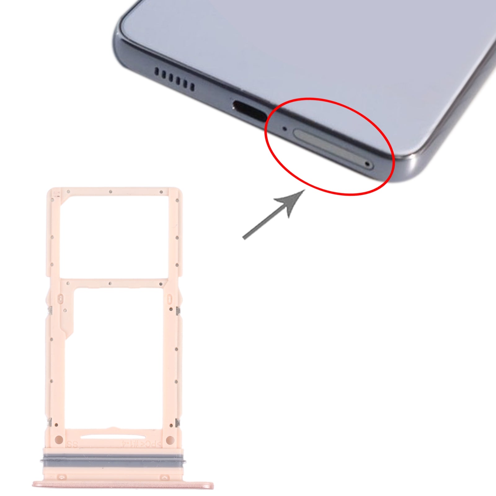 For Samsung Galaxy A33 5G SM-A336B Original SIM Card Tray + SIM Card Tray / Micro SD card tray (Gold)