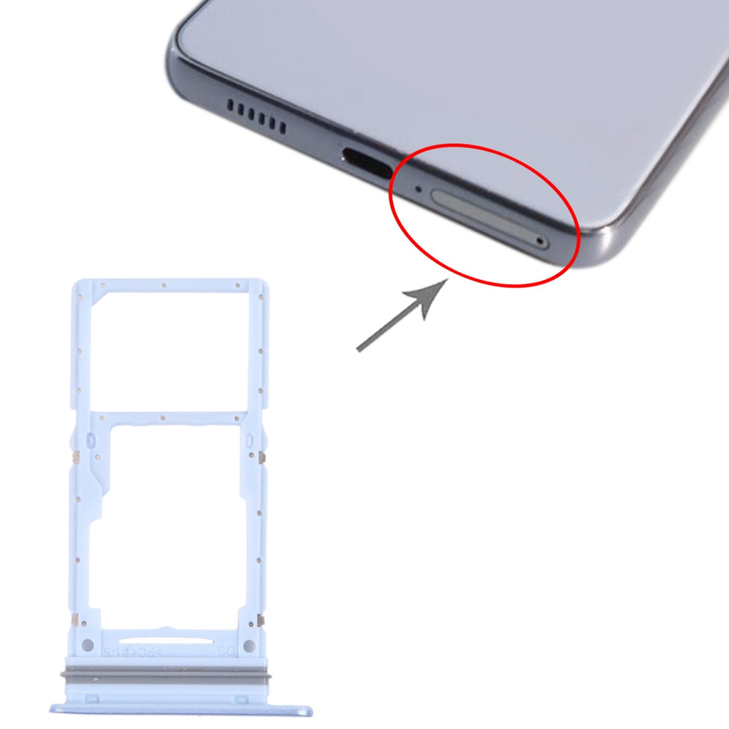 For Samsung Galaxy A33 5G SM-A336B Original SIM Card Tray + SIM Card Tray / Micro SD card tray (Blue)