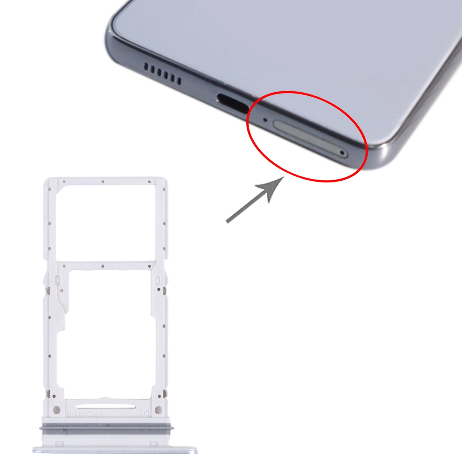 For Samsung Galaxy A33 5G SM-A336B Original SIM Card Tray + SIM Card Tray / Micro SD card tray (White)