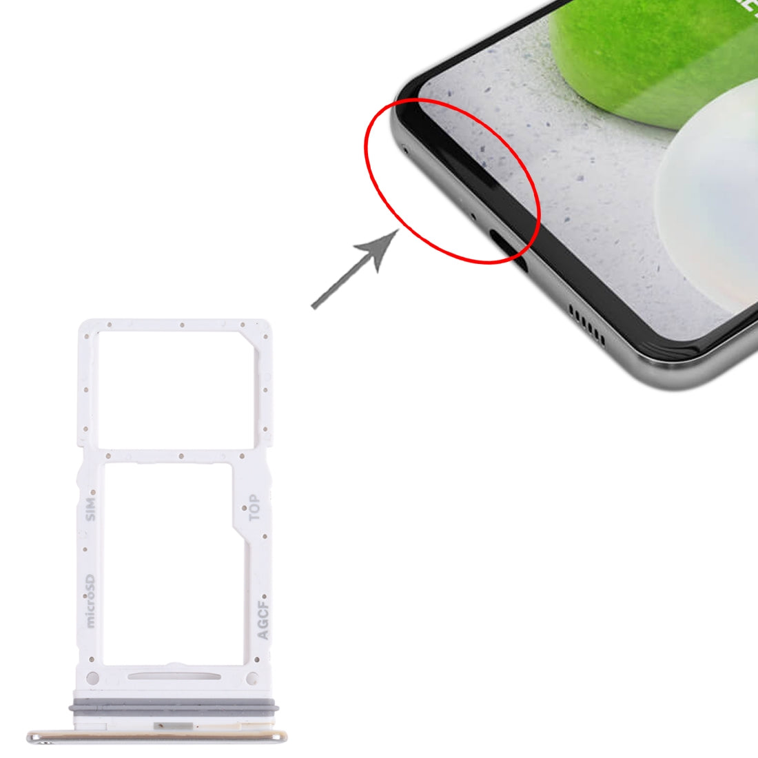 For Samsung Galaxy A73 5G SM-A736B Original SIM Card Tray + SIM Card Tray / Micro SD Card Tray (White)