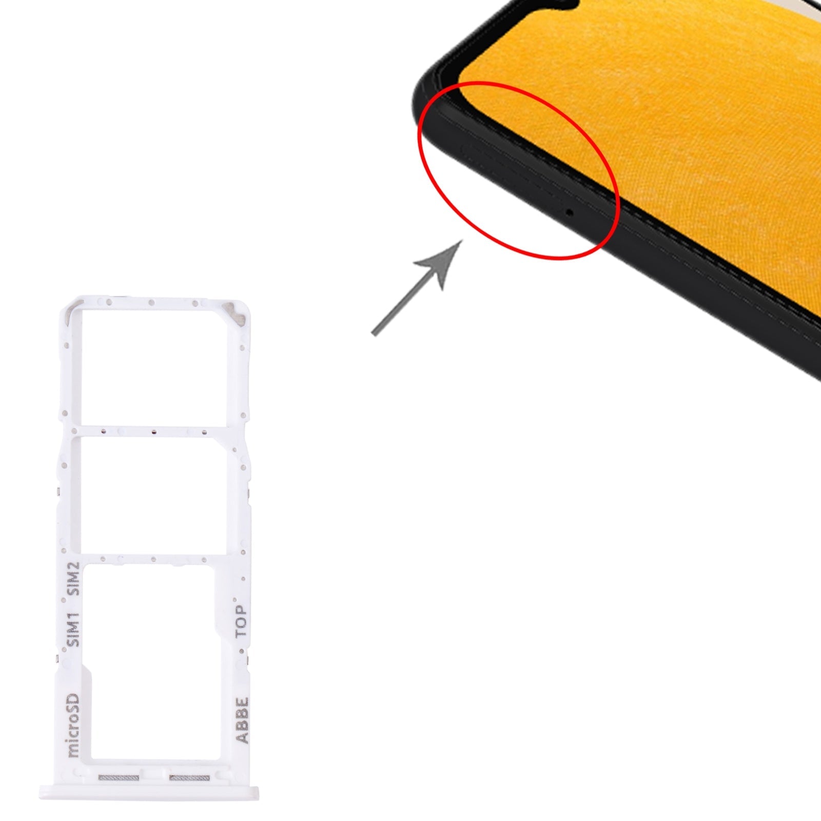 For Samsung Galaxy A13 5G SM-A136 Original SIM Card Tray + SIM Card Tray + Micro SD card tray (White)