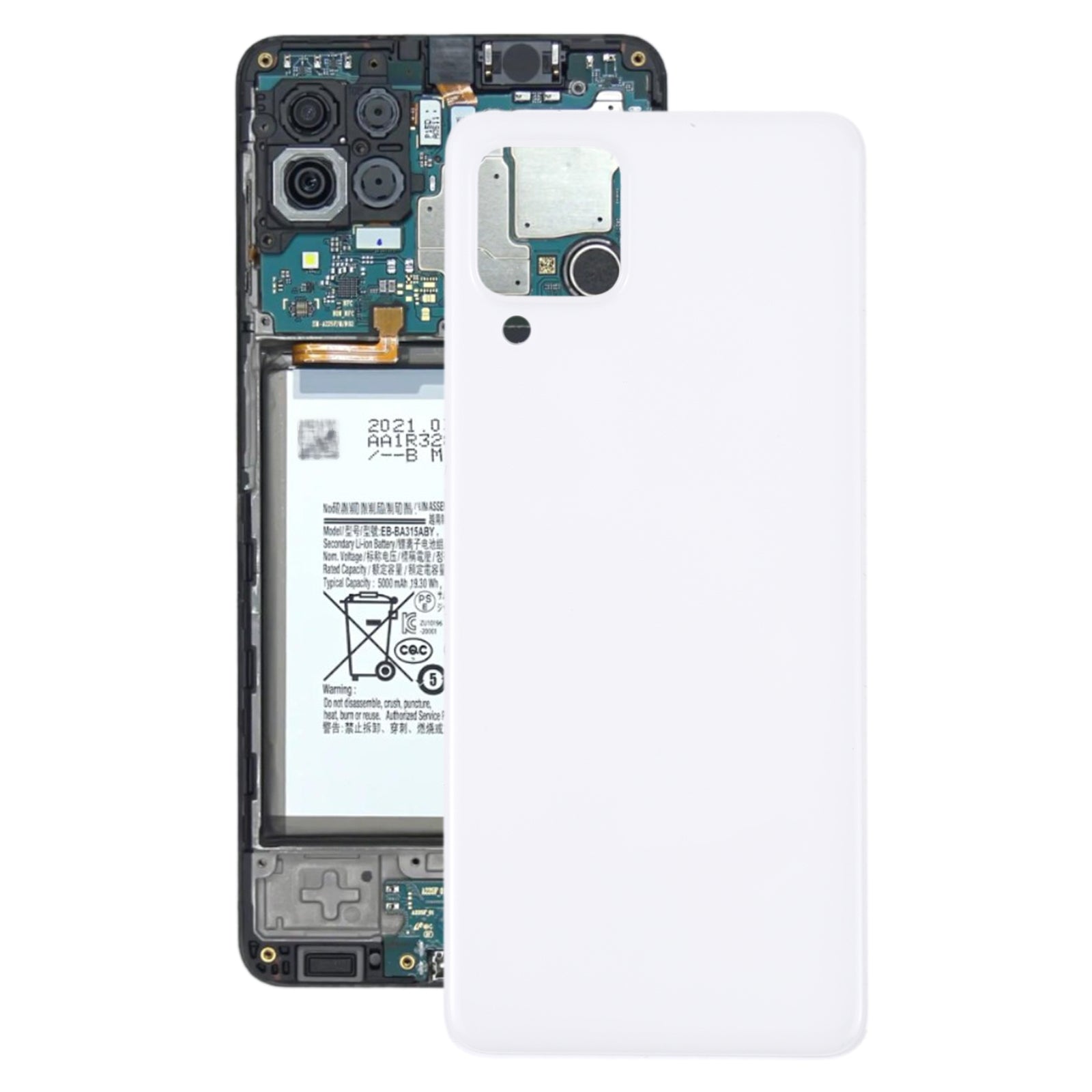 For Samsung Galaxy A22 SM-A225F Battery Back Cover (White)